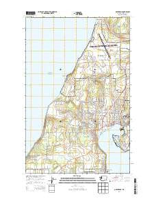 Oak Harbor Washington Current topographic map, 1:24000 scale, 7.5 X 7.5 Minute, Year 2014