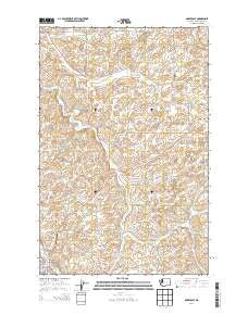 Oakesdale Washington Current topographic map, 1:24000 scale, 7.5 X 7.5 Minute, Year 2014