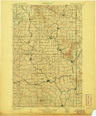 Oakesdale Washington Historical topographic map, 1:125000 scale, 30 X 30 Minute, Year 1905
