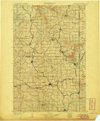 Oakesdale Washington Historical topographic map, 1:125000 scale, 30 X 30 Minute, Year 1905
