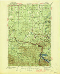 Ohop Valley Washington Historical topographic map, 1:62500 scale, 15 X 15 Minute, Year 1944