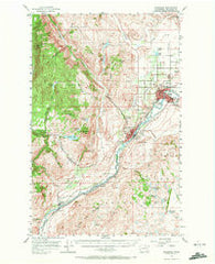 Okanogan Washington Historical topographic map, 1:62500 scale, 15 X 15 Minute, Year 1957