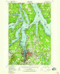 Olympia Washington Historical topographic map, 1:62500 scale, 15 X 15 Minute, Year 1949