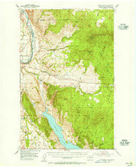 Omak Lake Washington Historical topographic map, 1:62500 scale, 15 X 15 Minute, Year 1953