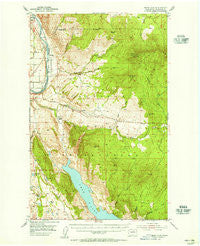 Omak Lake Washington Historical topographic map, 1:62500 scale, 15 X 15 Minute, Year 1953