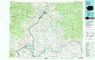 Omak Washington Historical topographic map, 1:100000 scale, 30 X 60 Minute, Year 1983
