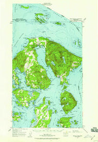 Orcas Island Washington Historical topographic map, 1:62500 scale, 15 X 15 Minute, Year 1957