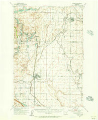 Othello Washington Historical topographic map, 1:62500 scale, 15 X 15 Minute, Year 1954