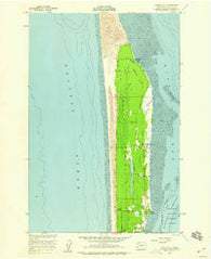 Oysterville Washington Historical topographic map, 1:24000 scale, 7.5 X 7.5 Minute, Year 1957