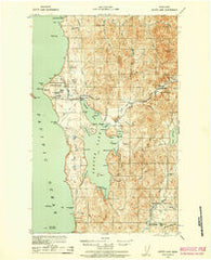 Ozette Lake Washington Historical topographic map, 1:62500 scale, 15 X 15 Minute, Year 1935