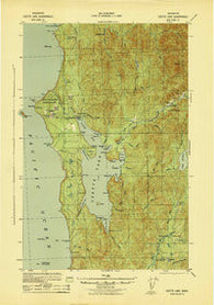 Ozette Lake Washington Historical topographic map, 1:62500 scale, 15 X 15 Minute, Year 1942