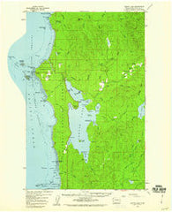 Ozette Lake Washington Historical topographic map, 1:62500 scale, 15 X 15 Minute, Year 1956