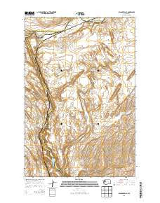 Palouse Falls Washington Current topographic map, 1:24000 scale, 7.5 X 7.5 Minute, Year 2014