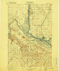 Pasco Washington Historical topographic map, 1:125000 scale, 30 X 30 Minute, Year 1917
