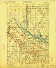 Pasco Washington Historical topographic map, 1:125000 scale, 30 X 30 Minute, Year 1917