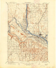 Pasco Washington Historical topographic map, 1:125000 scale, 30 X 30 Minute, Year 1917