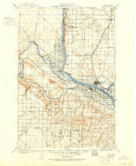 Pasco Washington Historical topographic map, 1:125000 scale, 30 X 30 Minute, Year 1917