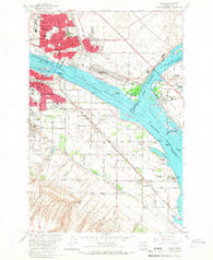 Pasco Washington Historical topographic map, 1:24000 scale, 7.5 X 7.5 Minute, Year 1964