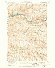 Penawawa Washington Historical topographic map, 1:62500 scale, 15 X 15 Minute, Year 1950
