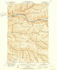 Penawawa Washington Historical topographic map, 1:62500 scale, 15 X 15 Minute, Year 1950