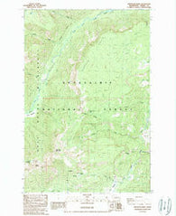 Pinegrass Ridge Washington Historical topographic map, 1:24000 scale, 7.5 X 7.5 Minute, Year 1988