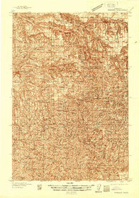 Pomeroy Washington Historical topographic map, 1:96000 scale, 30 X 30 Minute, Year 1937