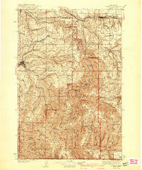Pomeroy Washington Historical topographic map, 1:125000 scale, 30 X 30 Minute, Year 1942