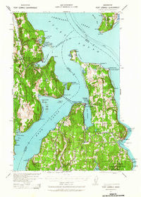 Port Gamble Washington Historical topographic map, 1:62500 scale, 15 X 15 Minute, Year 1937