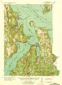 Port Gamble Washington Historical topographic map, 1:62500 scale, 15 X 15 Minute, Year 1940