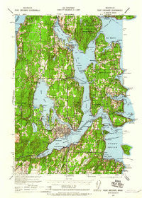 Port Orchard Washington Historical topographic map, 1:62500 scale, 15 X 15 Minute, Year 1937