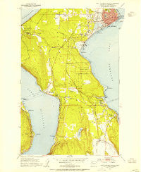 Port Townsend South Washington Historical topographic map, 1:24000 scale, 7.5 X 7.5 Minute, Year 1953