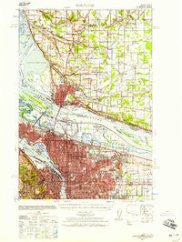 Portland Oregon Historical topographic map, 1:62500 scale, 15 X 15 Minute, Year 1940