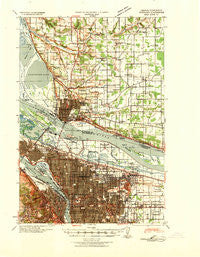 Portland Oregon Historical topographic map, 1:62500 scale, 15 X 15 Minute, Year 1940