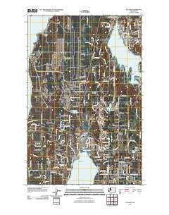 Poulsbo Washington Historical topographic map, 1:24000 scale, 7.5 X 7.5 Minute, Year 2011