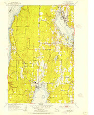 Poulsbo Washington Historical topographic map, 1:24000 scale, 7.5 X 7.5 Minute, Year 1953