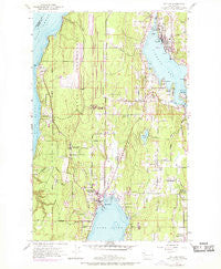 Poulsbo Washington Historical topographic map, 1:24000 scale, 7.5 X 7.5 Minute, Year 1953
