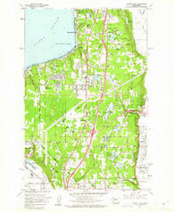 Poverty Bay Washington Historical topographic map, 1:24000 scale, 7.5 X 7.5 Minute, Year 1961
