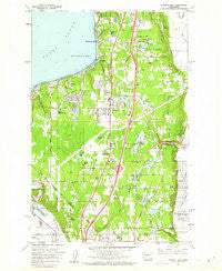 Poverty Bay Washington Historical topographic map, 1:24000 scale, 7.5 X 7.5 Minute, Year 1961