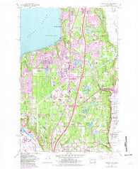 Poverty Bay Washington Historical topographic map, 1:24000 scale, 7.5 X 7.5 Minute, Year 1961