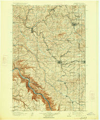 Pullman Washington Historical topographic map, 1:125000 scale, 30 X 30 Minute, Year 1910