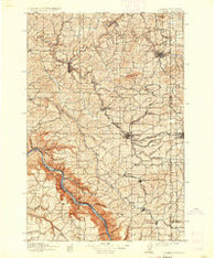 Pullman Washington Historical topographic map, 1:125000 scale, 30 X 30 Minute, Year 1910