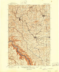 Pullman Washington Historical topographic map, 1:125000 scale, 30 X 30 Minute, Year 1910