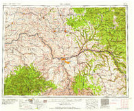 Pullman Washington Historical topographic map, 1:250000 scale, 1 X 2 Degree, Year 1958