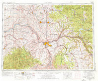 Pullman Washington Historical topographic map, 1:250000 scale, 1 X 2 Degree, Year 1955