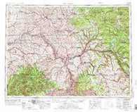 Pullman Washington Historical topographic map, 1:250000 scale, 1 X 2 Degree, Year 1955