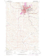 Pullman Washington Historical topographic map, 1:24000 scale, 7.5 X 7.5 Minute, Year 1964