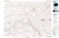 Pullman Washington Historical topographic map, 1:100000 scale, 30 X 60 Minute, Year 1982