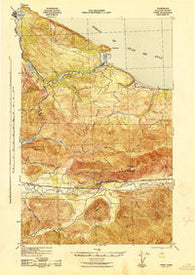 Pysht Washington Historical topographic map, 1:62500 scale, 15 X 15 Minute, Year 1942
