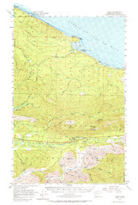 Pysht Washington Historical topographic map, 1:62500 scale, 15 X 15 Minute, Year 1957