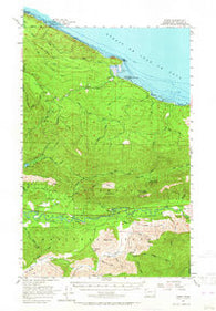 Pysht Washington Historical topographic map, 1:62500 scale, 15 X 15 Minute, Year 1957